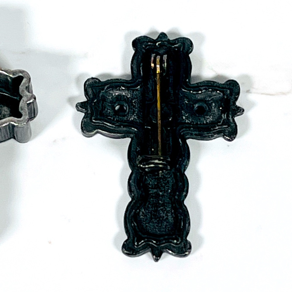 Pewter Celtic Cross Mini Trinket Box/Brooch - Picture 9 of 12
